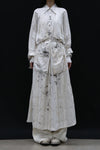 Mutedance 24 Autumn and Winter Flower Dye Button Long Dress MD-MD24FW103-hoary